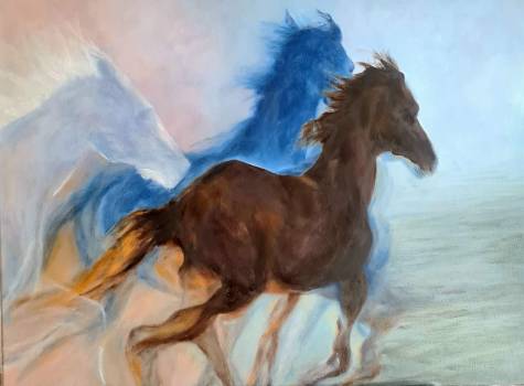 mehr als zwei, &ouml;l auf lw, 60x80 cm